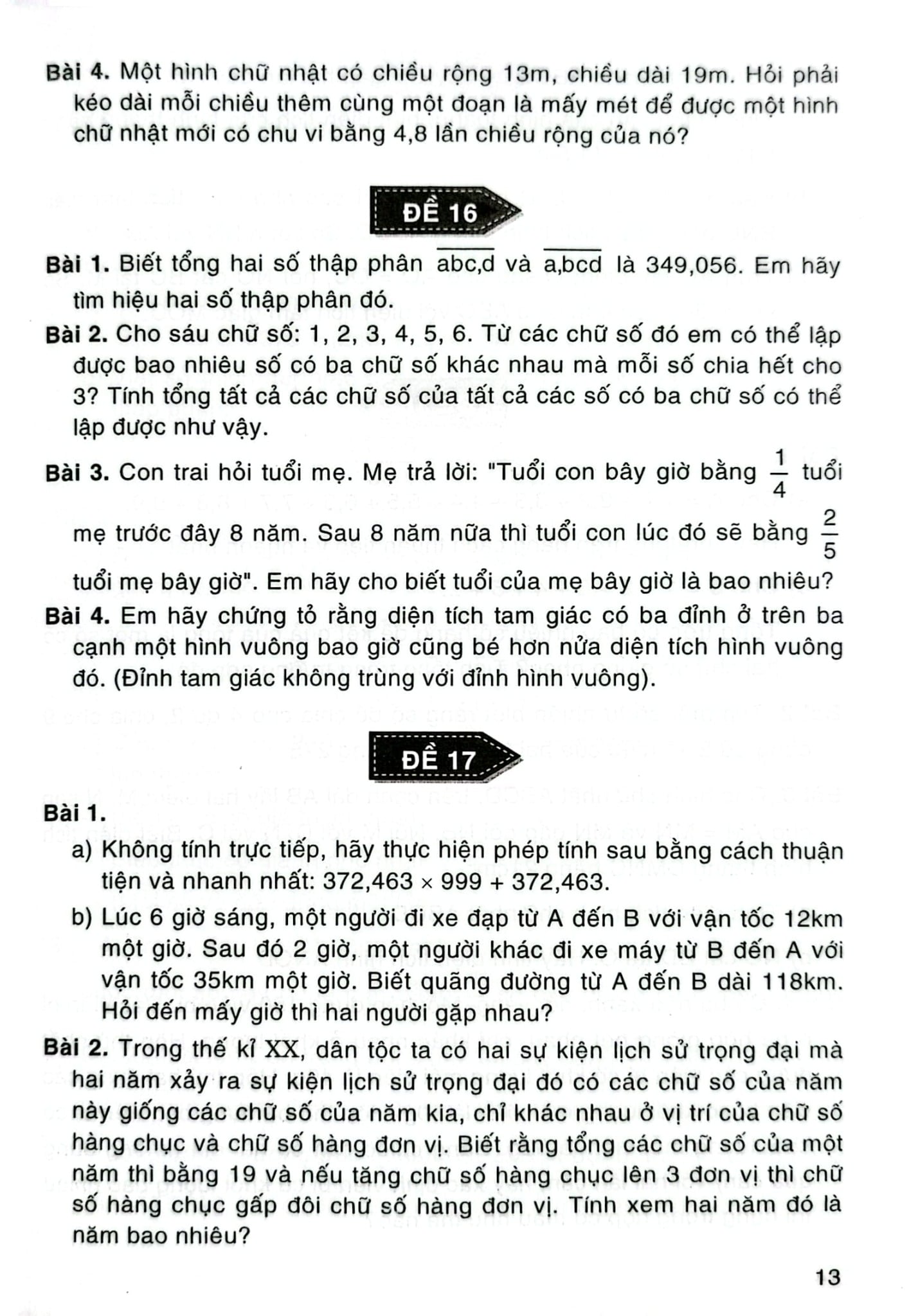 39 Bộ Đề Bồi Dưỡng Học Sinh Giỏi Toán 5 - Phạm Đình Thực