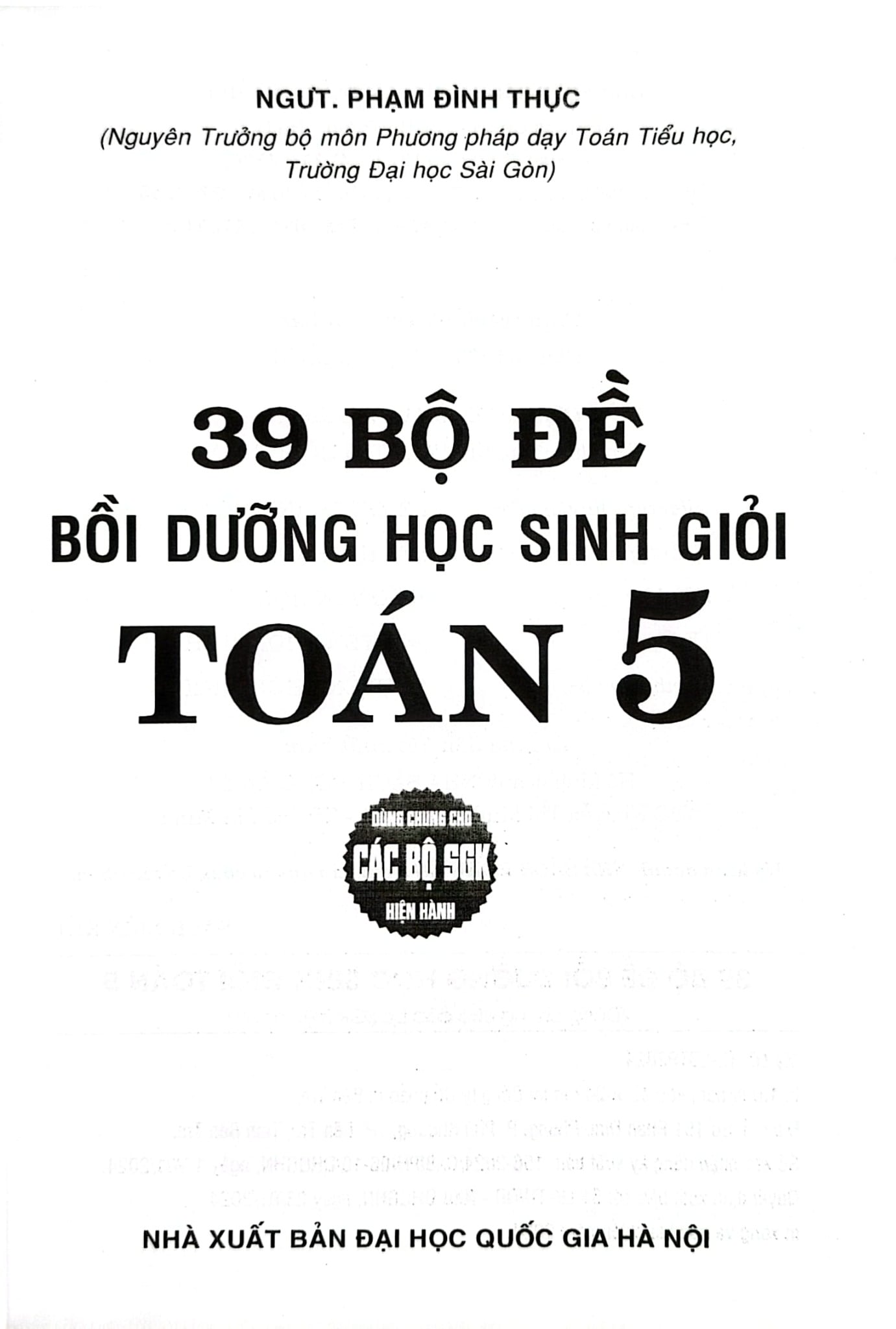 39 Bộ Đề Bồi Dưỡng Học Sinh Giỏi Toán 5 - Phạm Đình Thực