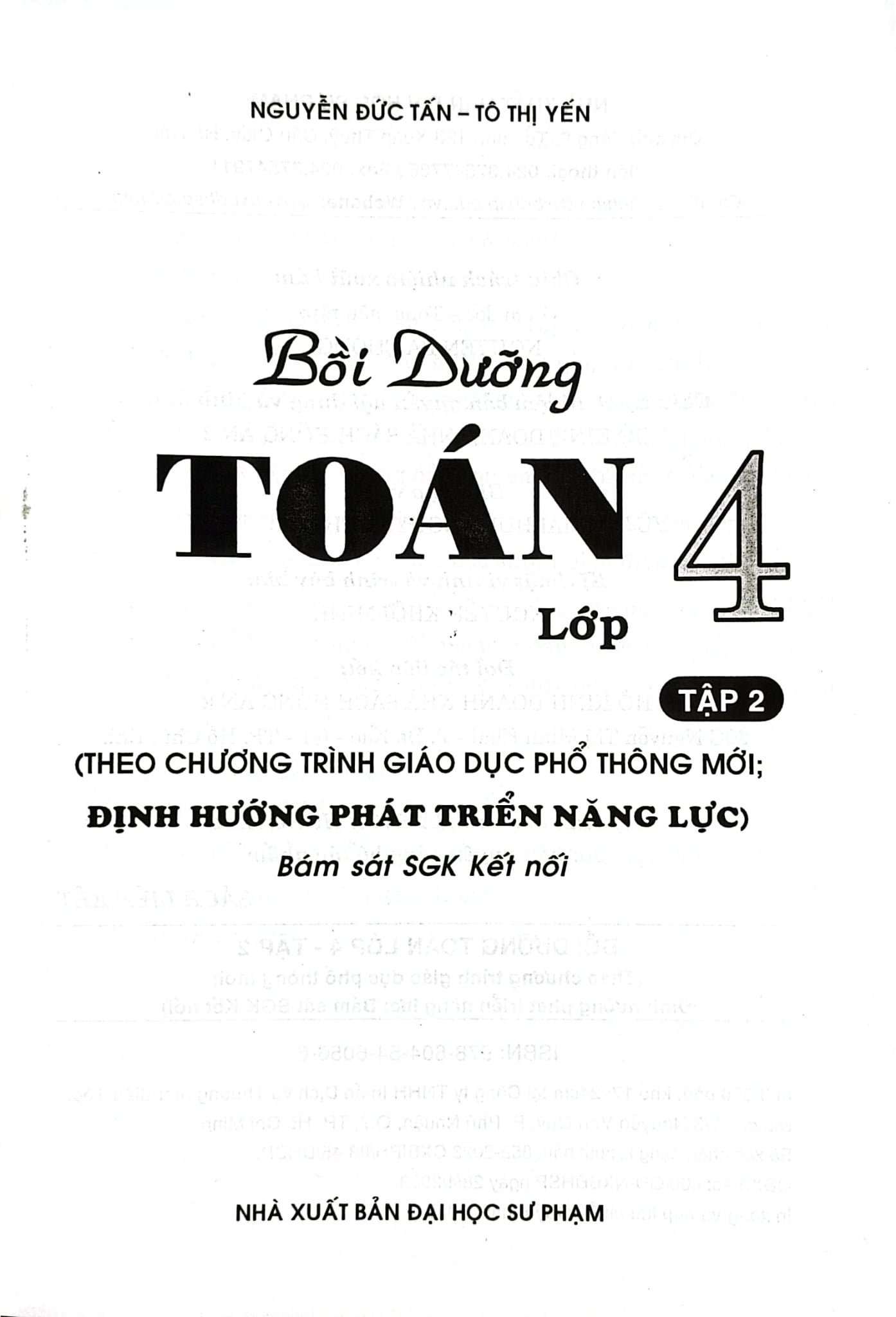 Bồi Dưỡng Toán 4 Tập 2 (Bám Sát Sgk Kết Nối) - Nguyễn Đức Tấn