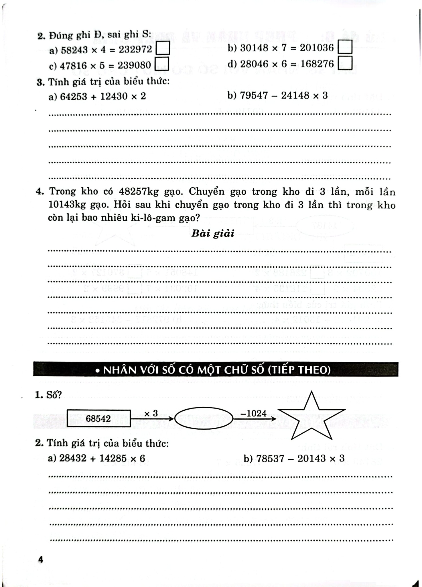 Vở Bài Tập Nâng Cao Toán 4 Tập 2 (Bám Sát Sgk Kết Nối Tri Thức Với Cuộc Sống) - Nguyễn Đức Tấn