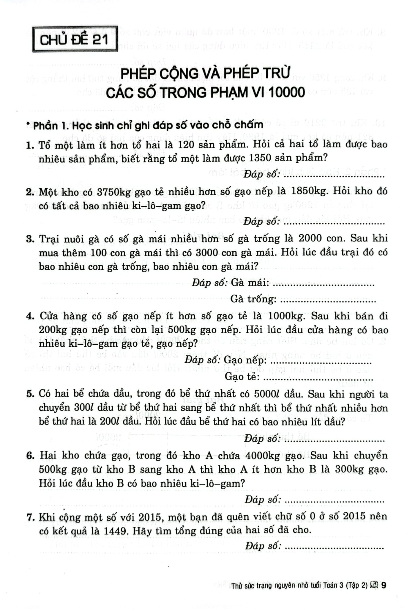 Thử Sức Trạng Nguyên Nhỏ Tuổi Môn Toán Lớp 3 - Tập 2 (Dùng Chung Cho Các Sgk Mới Hiện Hành) - Đỗ Trung Hiệu