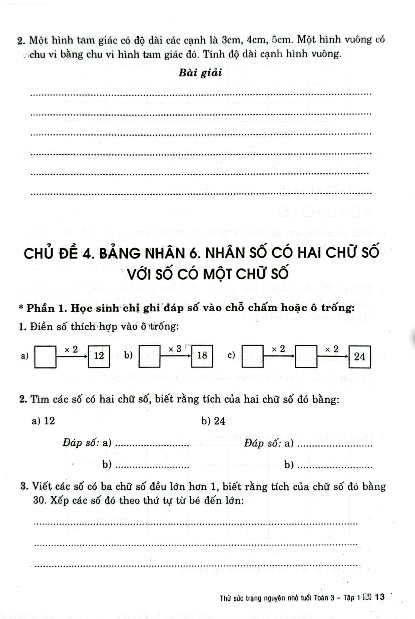 Combo Thử Sức Trạng Nguyên Nhỏ Tuổi Môn Toán Lớp 3 Tập 1 + 2 (Dùng Chung Cho Các SGK Mới Hiện Hành) (Bộ 2 Cuốn)