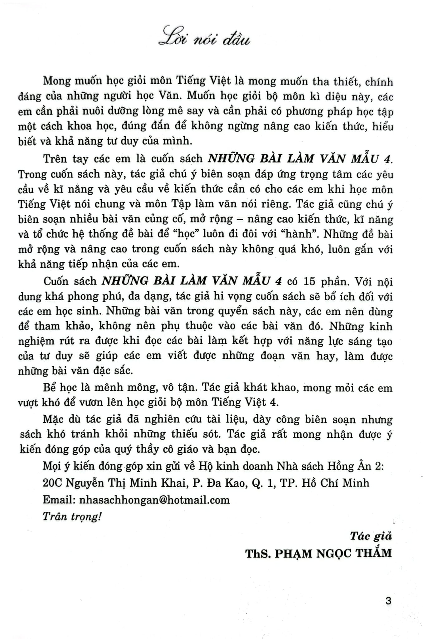 Những Bài Làm Văn Mẫu 4 (Dùng Chung Cho Các Bộ Sgk Hiện Hành) - Phạm Ngọc Thắm