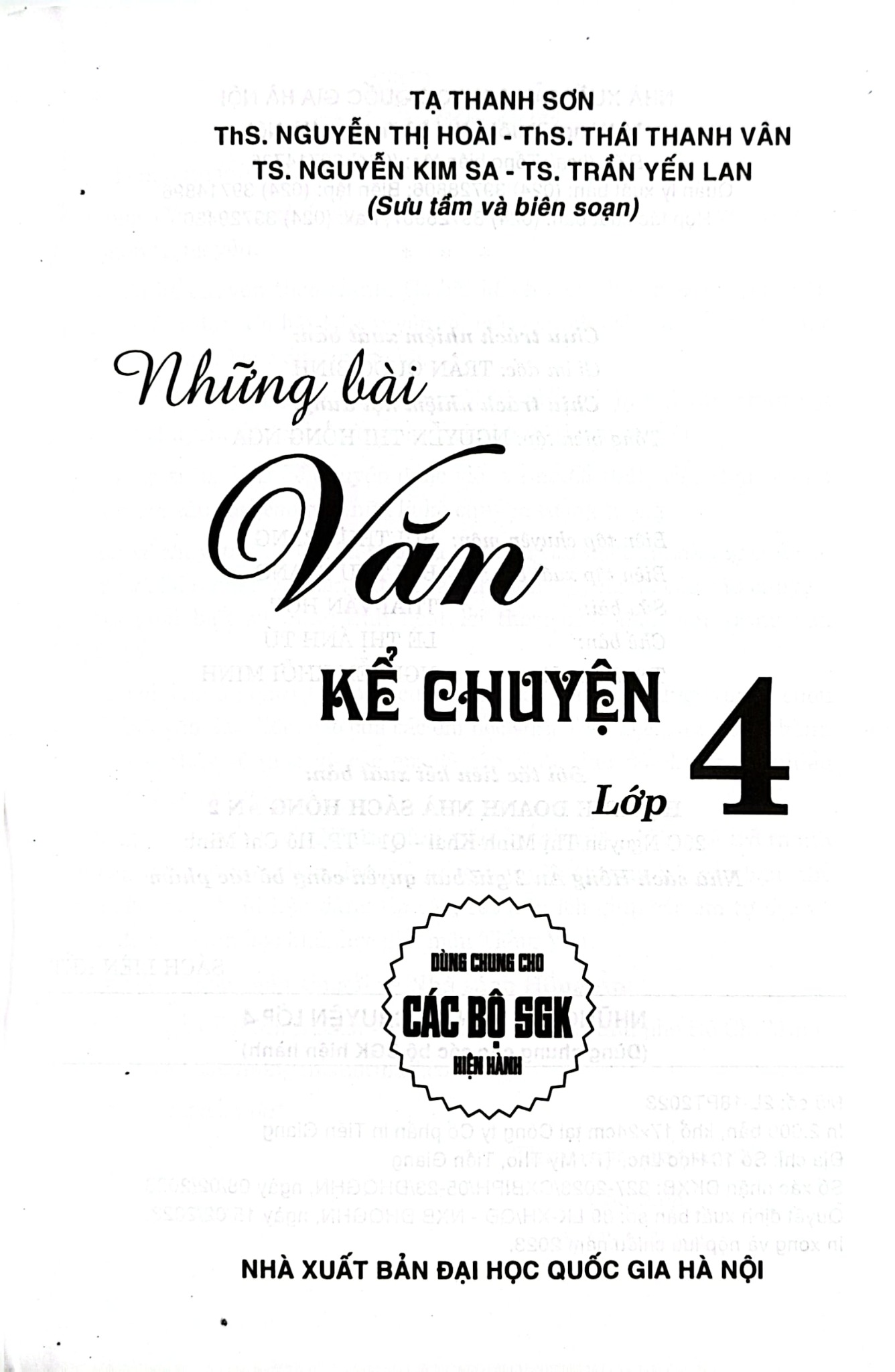 Những Bài Văn Kể Chuyện Lớp 4 (Dùng Chung Cho Các Bộ Sgk Hiện Hành) - Tạ Thanh Sơn