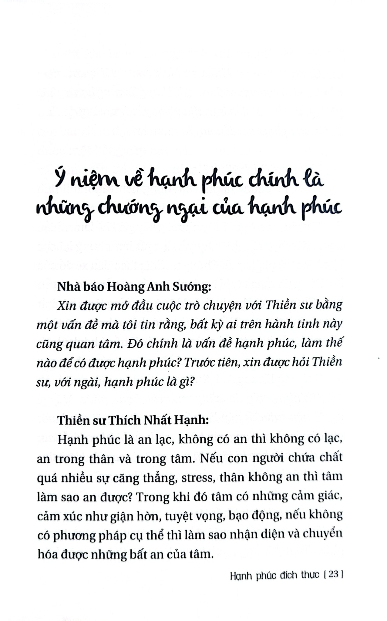 Hạnh Phúc Đích Thực - Hoàng Anh Sướng