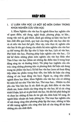  Lí Luận Văn Học - Tập 1 - Văn Học, Nhà Văn, Bạn Đọc -  Phương Lựu 