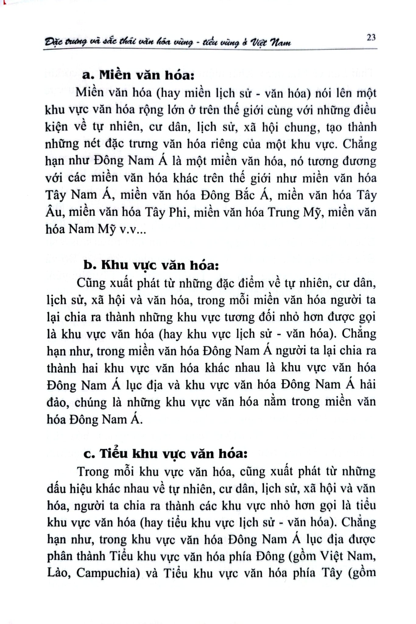 Đặc Trưng Và Sắc Thái Văn Hóa Vùng - Tiểu Vùng Ở Việt Nam - TS. Huỳnh Công Bá