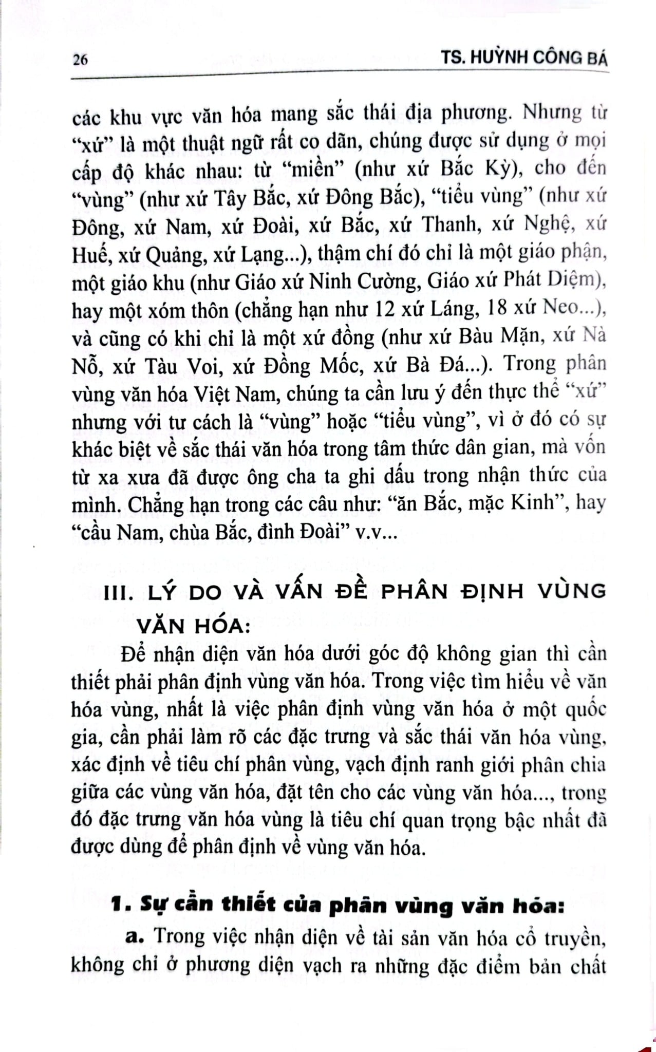 Đặc Trưng Và Sắc Thái Văn Hóa Vùng - Tiểu Vùng Ở Việt Nam - TS. Huỳnh Công Bá