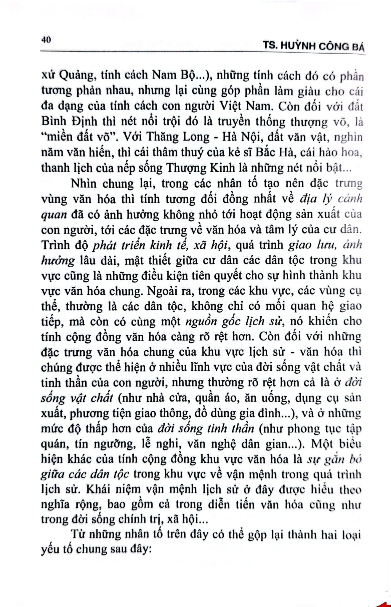 Đặc Trưng Và Sắc Thái Văn Hóa Vùng - Tiểu Vùng Ở Việt Nam - TS. Huỳnh Công Bá