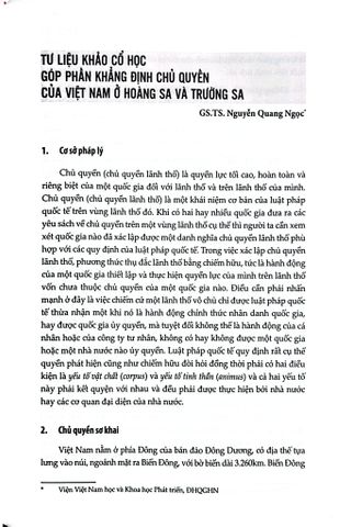  Khảo Cổ Học Biển Đảo Việt Nam - Tiềm Năng Và Triển Vọng - Đặng Hồng Sơn Lâm Thị Mỹ Dung 