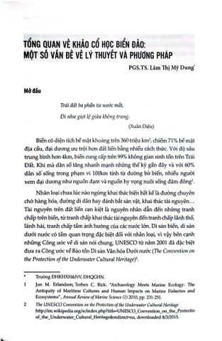  Khảo Cổ Học Biển Đảo Việt Nam - Tiềm Năng Và Triển Vọng - Đặng Hồng Sơn Lâm Thị Mỹ Dung 