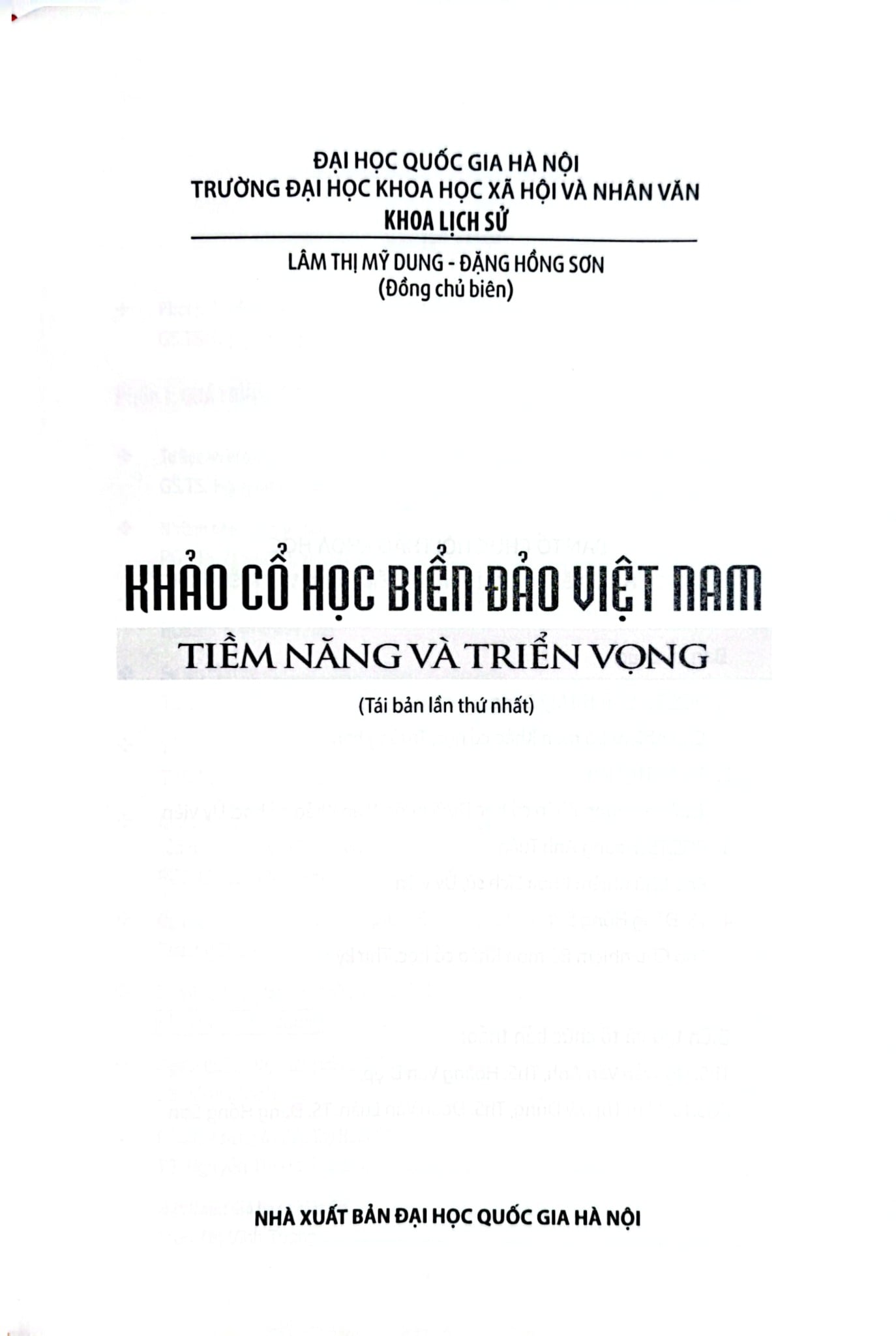 Khảo Cổ Học Biển Đảo Việt Nam - Tiềm Năng Và Triển Vọng - Đặng Hồng Sơn Lâm Thị Mỹ Dung