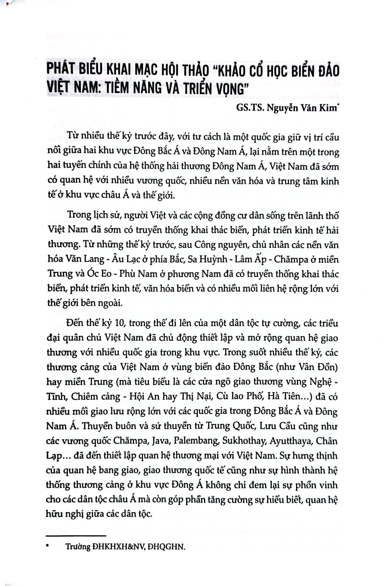 Khảo Cổ Học Biển Đảo Việt Nam - Tiềm Năng Và Triển Vọng - Đặng Hồng Sơn Lâm Thị Mỹ Dung