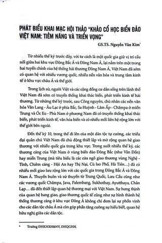  Khảo Cổ Học Biển Đảo Việt Nam - Tiềm Năng Và Triển Vọng - Đặng Hồng Sơn Lâm Thị Mỹ Dung 