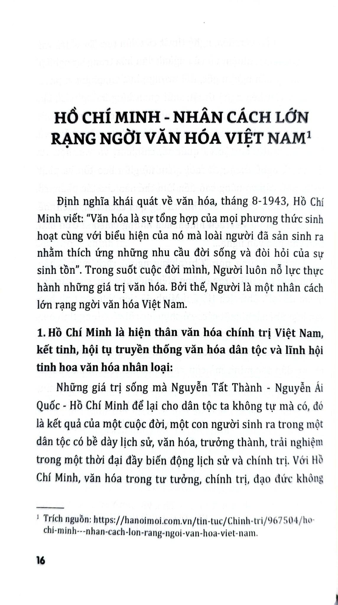 Nhân Cách Văn Hóa Hồ Chí Minh - Vũ Kim Yến