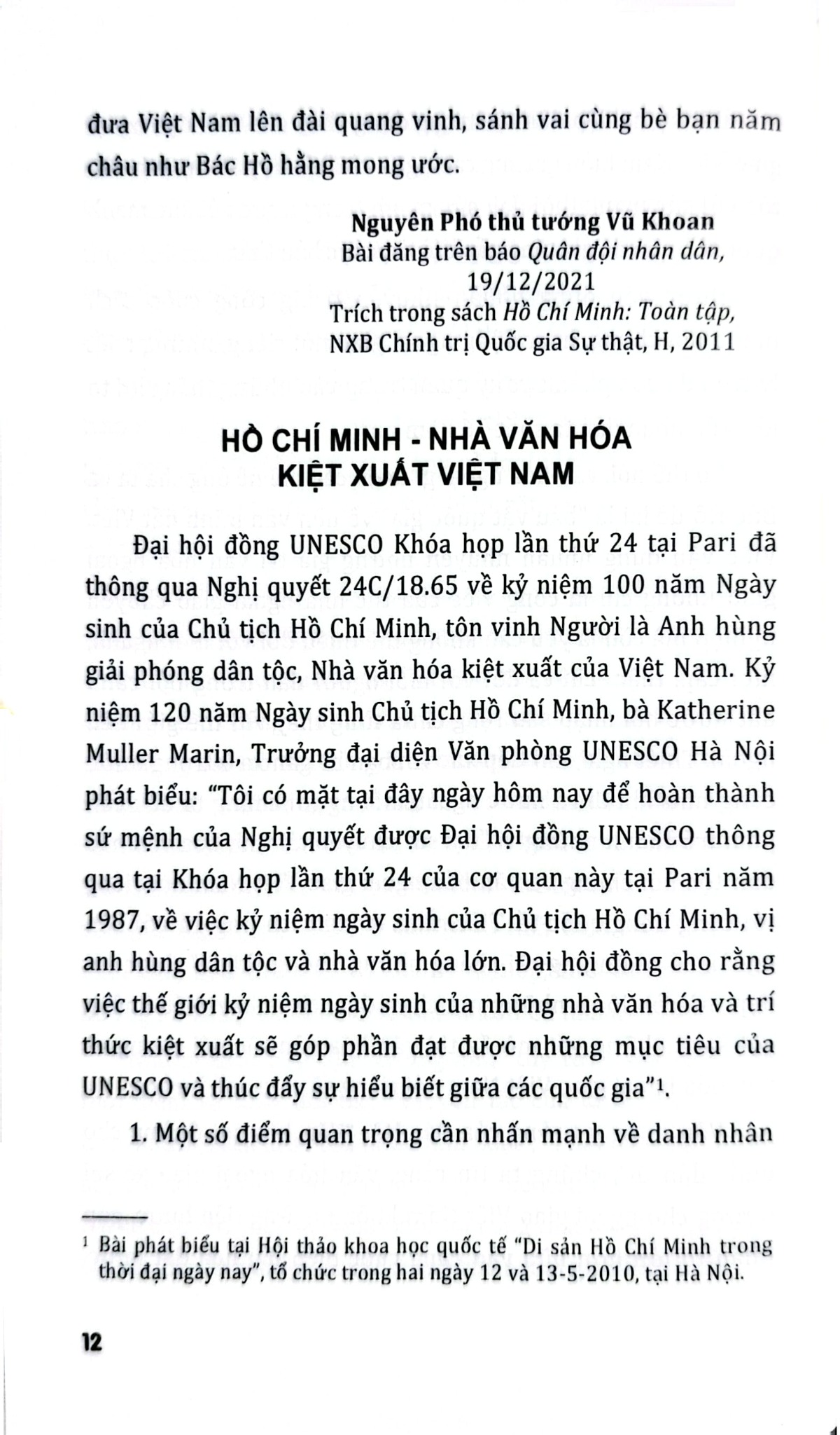 Xây Dựng Nền Văn Hóa Ngoại Giao Đặc Sắc - Vũ Kim Yến