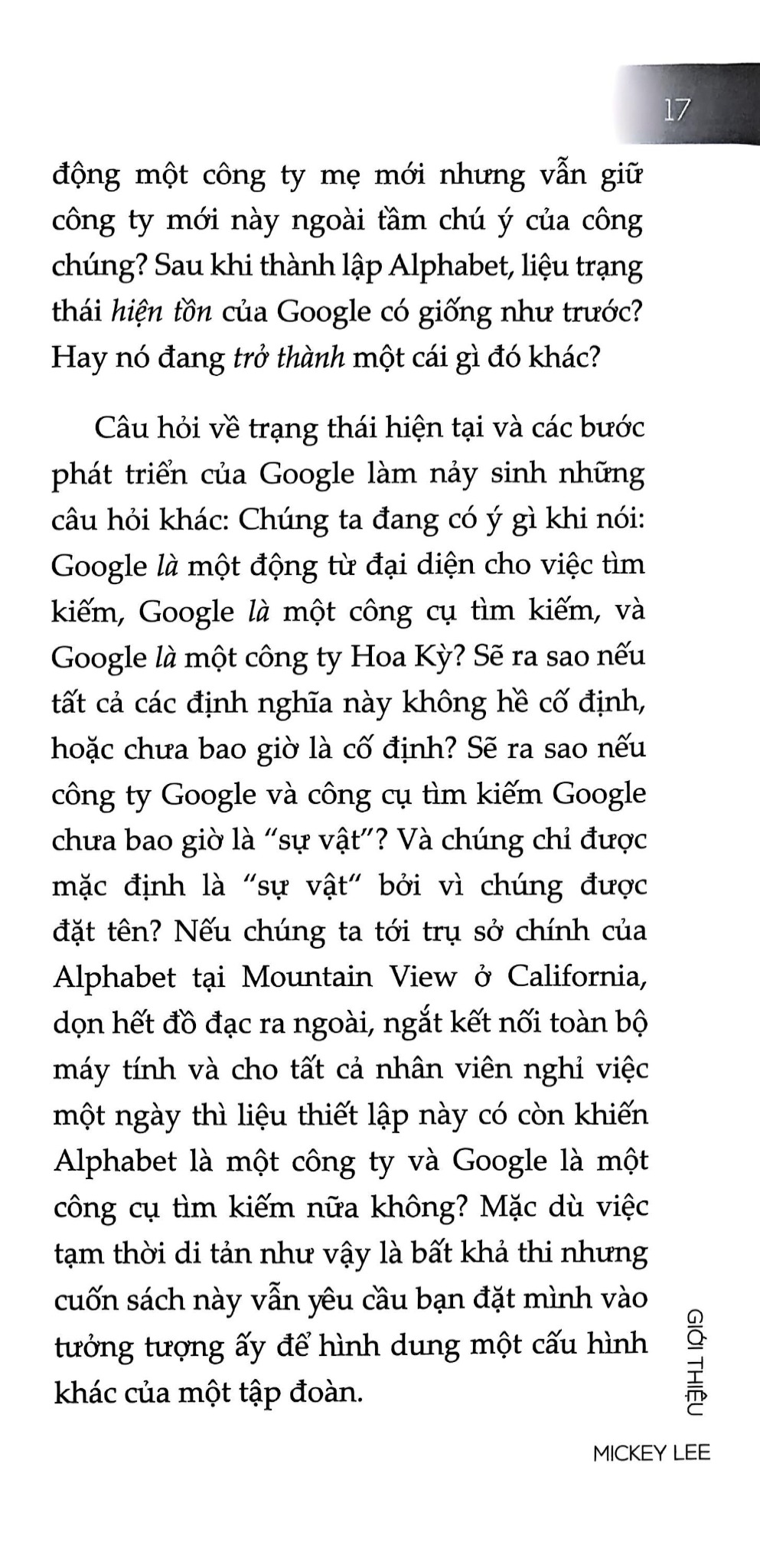 Alphabet - Không Chỉ Là Công Cụ Tìm Kiếm Google Mà Còn Thiết Lập Đế Chế Trong Thời Đại Mới - Mickey Lee