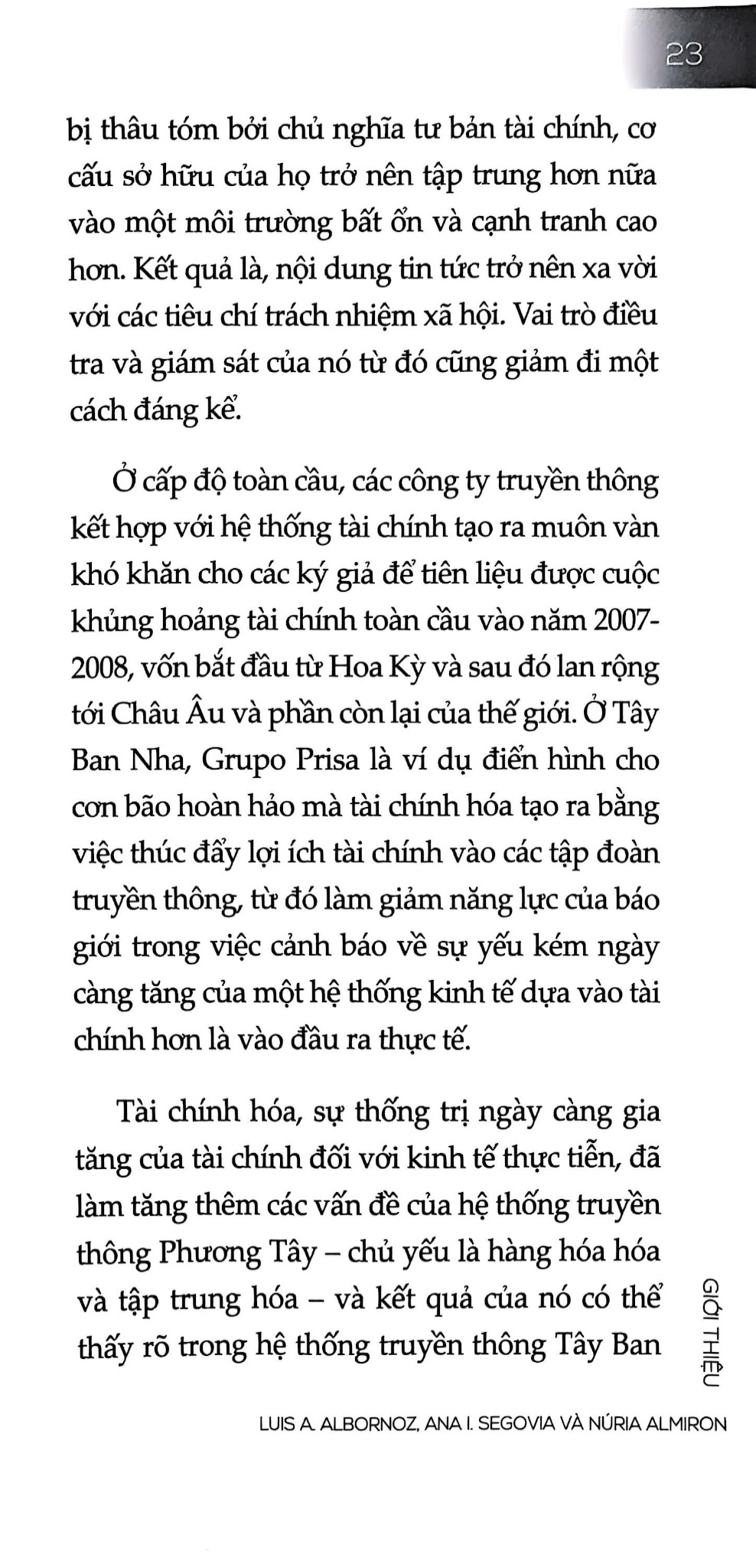 Grupo Prisa - Truyền Thông Nâng Cao Dân Trí Và Vì Tiếng Nói Của Người Dân - Luis A. Albornoz, Ana I. Segovia và Núria Almiron