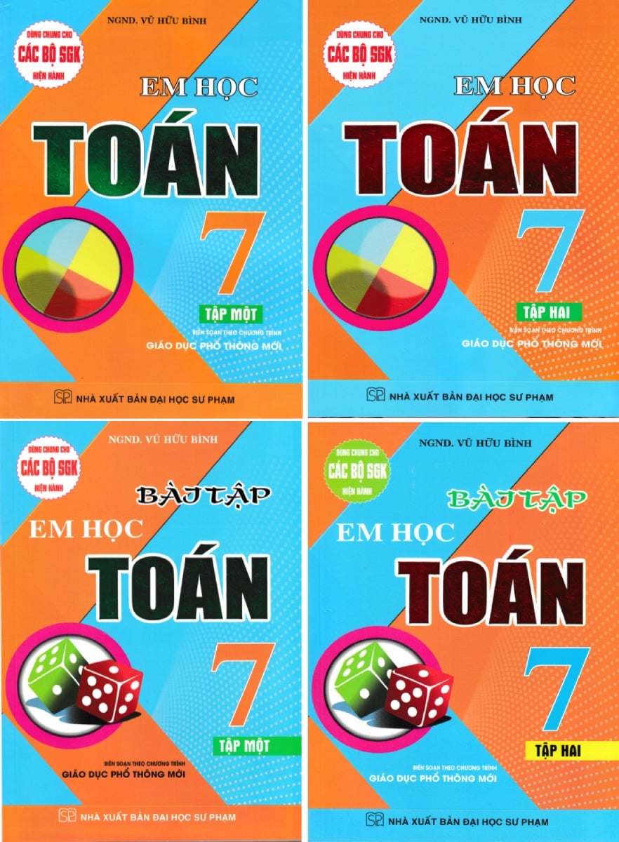 Combo 4 Cuốn Em Học Toán + Bài Tập Em Học Toán Lớp 7 - Tập 1 + 2 (Dùng Chung Cho Các Bộ SGK Mới Hiện Hành)