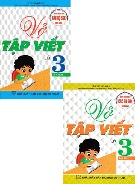  Combo Vở Tập Viết Lớp 3 Tập 1 + 2 (Dùng Chung Cho Các Bộ SGK Hiện Hành) (Bộ 2 Cuốn) - Lê Phương Liên 