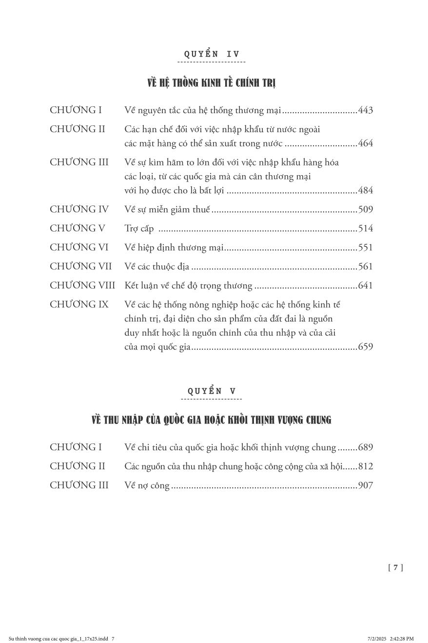 Sự Thịnh Vượng Của Các Quốc Gia - Adam Smith (Nhã Nam)