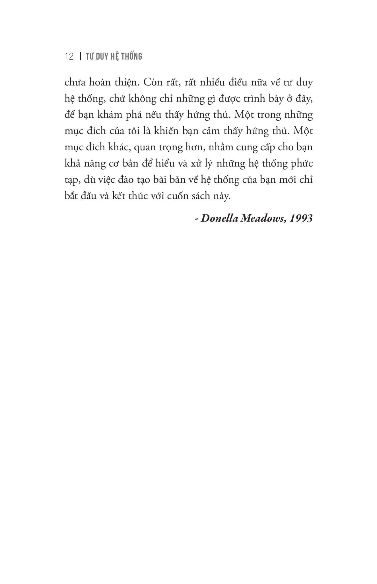 Tư Duy Hệ Thống - Nền Tảng Biến Điều Phức Tạp Thành Đơn Giản - Donella Meadows