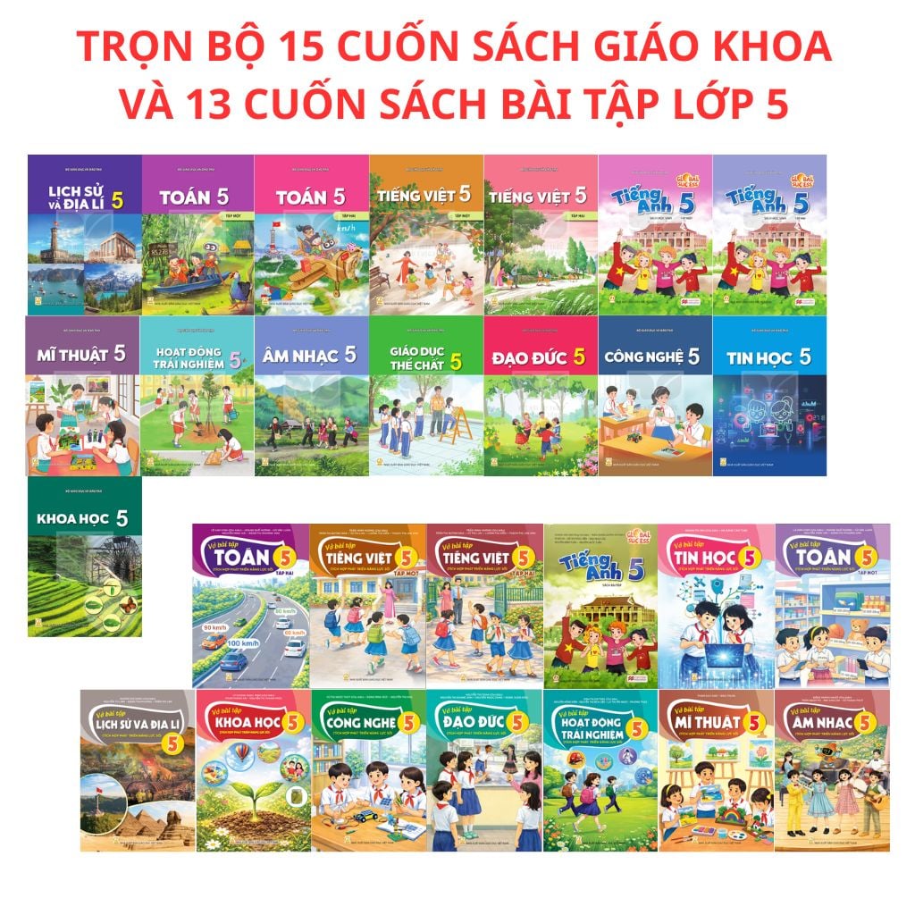 Các Môn Sách Giáo Khoa Và Bài Tập Lớp 5 - Năm 2026-2027 - Kết Nối Tri Thức Với Cuộc Sống (Click Chọn Môn Phía Dưới)