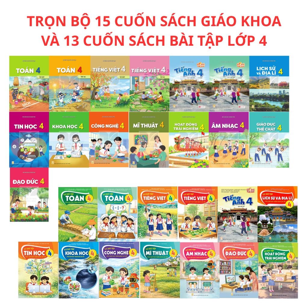 Các Môn Sách Giáo Khoa Và Bài Tập Lớp 4 - Năm 2026-2027 - Kết Nối Tri Thức Với Cuộc Sống (Click Chọn Môn Phía Dưới)