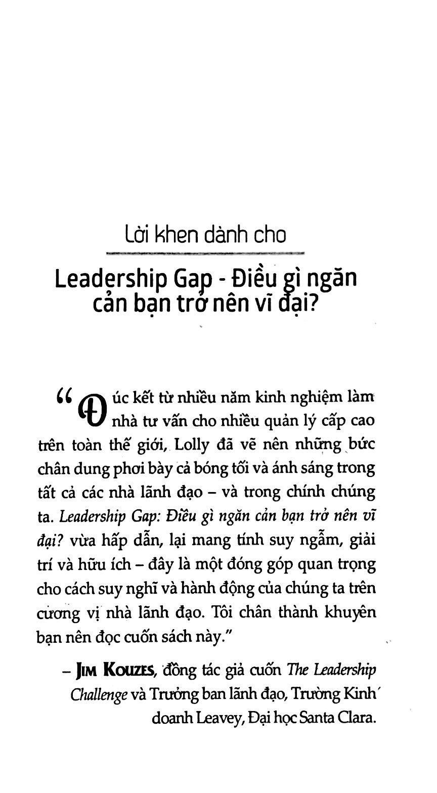 The Leadership Gap - Điều Gì Ngăn Cản Bạn Trở Nên Vĩ Đại - Lolly Daskal