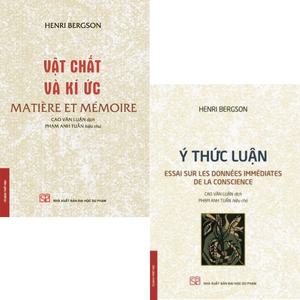 Combo 2 Cuốn Của Tác Giả Henri Bergson ( Vật Chất Và Kí Ức + Ý Thức Luận )