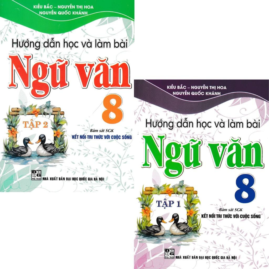 Combo 2 Quyển Hướng Dẫn Học Và Làm Bài Ngữ Văn 8 - Tập 1 + 2 (Bám Sát SGK Kết Nối Tri Thức Với Cuộc Sống) - Kiều Bắc
