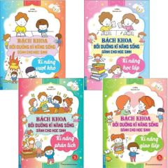 Combo 4 Cuốn Bách Khoa Bồi Dưỡng Kĩ Năng Sống Dành Cho Học Sinh ( Vượt Khó + Phân Tích + Học Tập + Giao Tiếp )