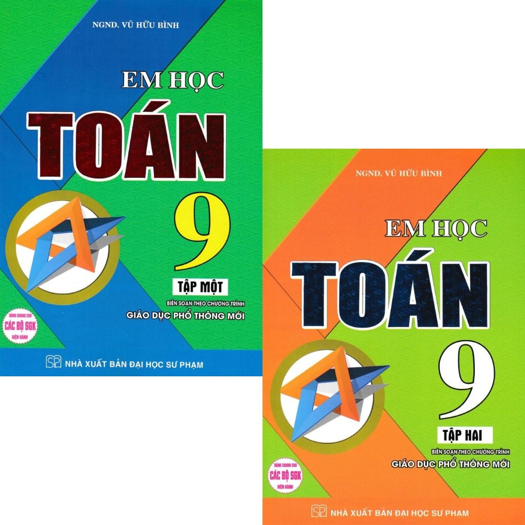 Combo 2 Cuốn Em Học Toán 9 Tập 1 + 2 (Dùng Chung Cho Các Bộ SGK Hiện Hành) - Vũ Hữu Bình