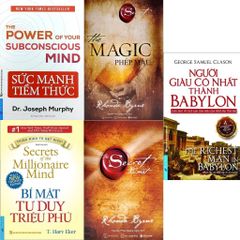 Combo 5 Quyển Sách Bộ Bí Kíp Thành Công Gốc Rễ : Sức Mạnh Tiềm Thức + Bí Mật Tư Duy Triệu Phú + Phép Màu + Người Giàu Có Nhất Thành Babylon + Bí Mật