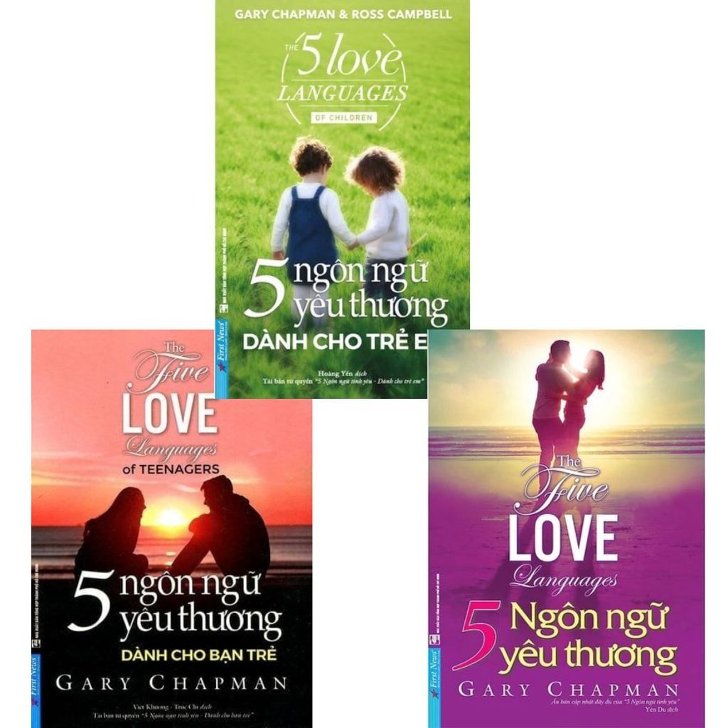  Combo 3 Quyển: 5 Ngôn Ngữ Yêu Thương (Cho Người Trưởng Thành + Cho Bạn Trẻ + Cho Trẻ Em) 