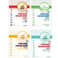 Combo 4 Quyển Tiếng Nhật Cho Mọi Người ( Sơ Cấp 1 - Bản Tiếng Nhật + Sơ Cấp 1 - Bản Dịch Và Giải Thích Ngữ Pháp - Tiếng Việt + Sơ Cấp 1 - Tổng Hợp Các Bài Tập Chủ Điểm + Sơ Cấp 2 - 25 Bài Đọc Hiểu Trình Độ Sơ Cấp ) - Minna no Nihongo