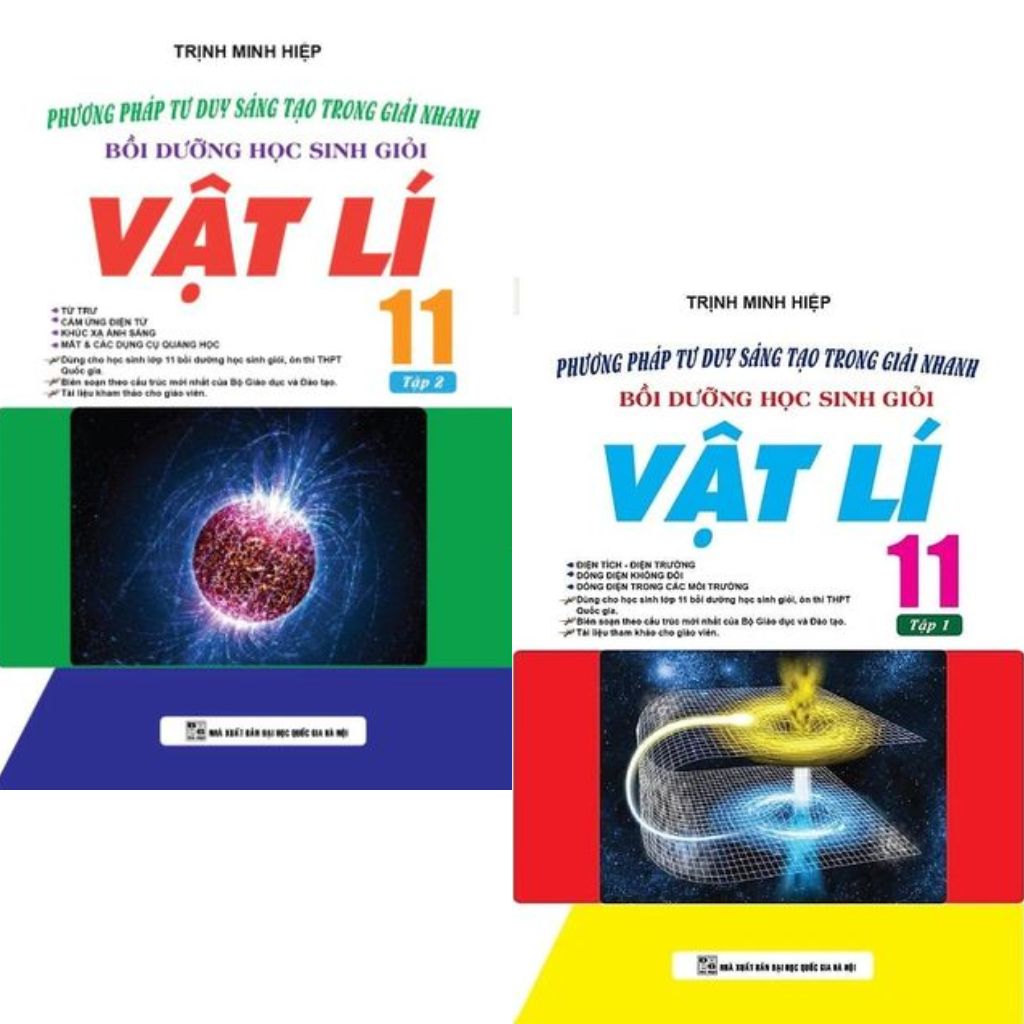 Combo 2 Cuốn Phương Pháp Tư Duy Sáng Tạo Trong Giải Nhanh Bồi Dưỡng Học Sinh Giỏi Vật Lí 11 ( Tập 1 + 2 ) - Trịnh Minh Hiệp