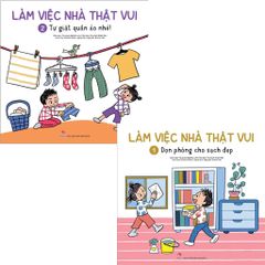 Combo 2 Quyển Làm Việc Nhà Thật Vui ( Tập 1 - Dọn Phòng Cho Sạch Đẹp + Tập 2 - Tự Giặt Quần Áo Nhé ) - Ohashi Keiko