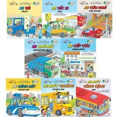 Bộ 8 Cuốn Thế Giới Xe Cộ ( Xe Tắc Xi + Xe Tải + Xe Cứu Hỏa + Xe Chở Rác + Xe Cấp Cứu + Xe Cảnh Sát + Xe Buýt Trường + Xe Buýt Công Cộng ):