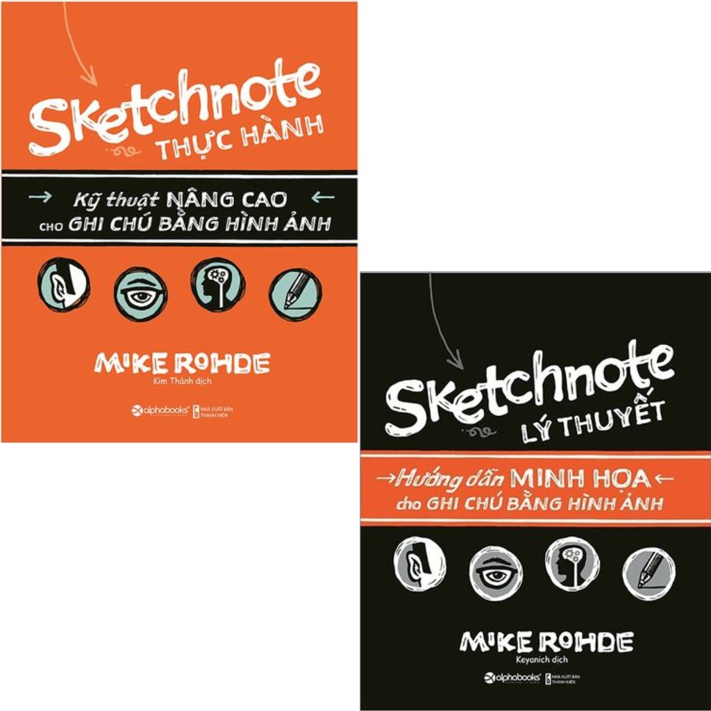 Combo 2 Cuốn Sketchnote Ghi Chép Hình Ảnh ( Sketchnote Lý Thuyết + Sketchnote Thực Hành )