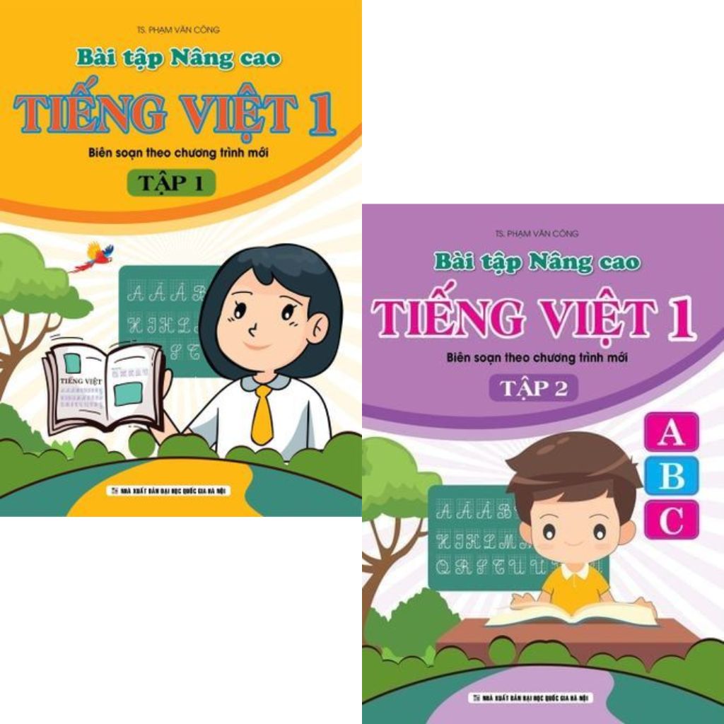 Combo 2 Cuốn Bài Tập Nâng Cao Tiếng Việt 1 ( Tập 1 + 2 ) (Biên Soạn Theo Chương Trình Mới)