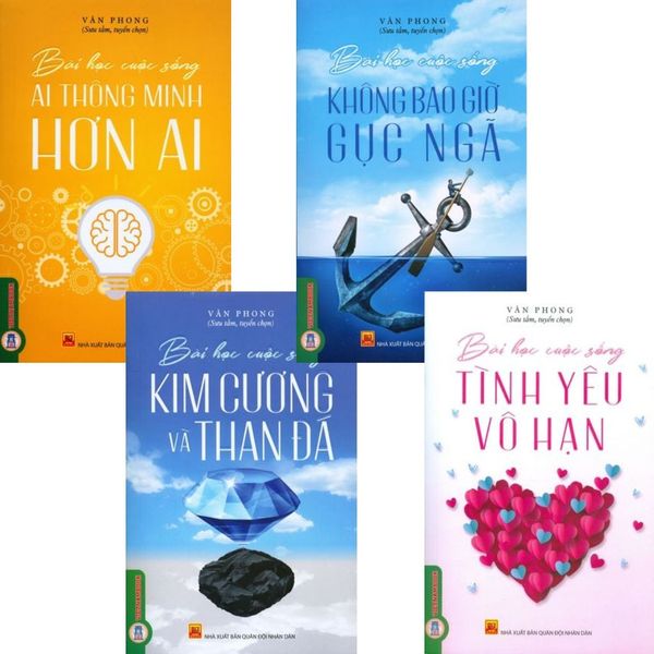 Combo 4 Cuốn Bài Học Cuộc Sống ( Ai Thông Minh Hơn Ai + Không Bao Giờ Gục Ngã + Kim Cương Và Than Đá + Tình Yêu Vô Hạn ) 