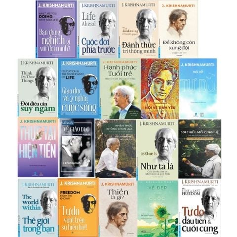 Bộ 19 Cuốn Sách Của Tác Giả J. Krishnamurti