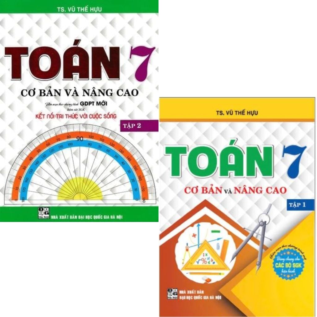 Combo 2 Cuốn Toán Cơ Bản Và Nâng Cao Lớp 7 - Tập 1 + 2 (Bám Sát SGK Kết Nối Tri Thức Với Cuộc Sống) - Vũ Thế Hựu