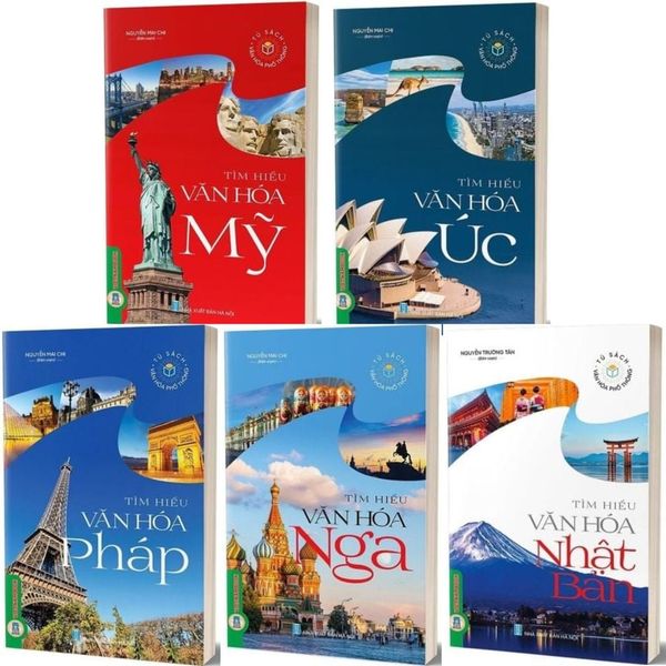  Combo 5 Cuốn Tìm Hiểu Văn Hóa ( Nhật Bản + Nga + Mỹ + Pháp + Úc ) 