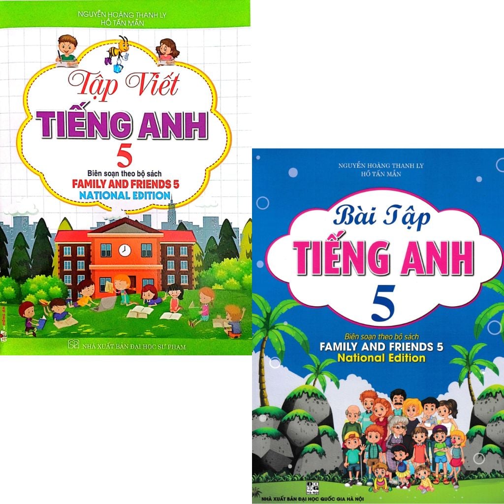 Combo 2 Cuốn Tập Viết Tiếng Anh 5 + Bài Tập Tiếng Anh 5 (Family And Friends 5 – National Edition)
