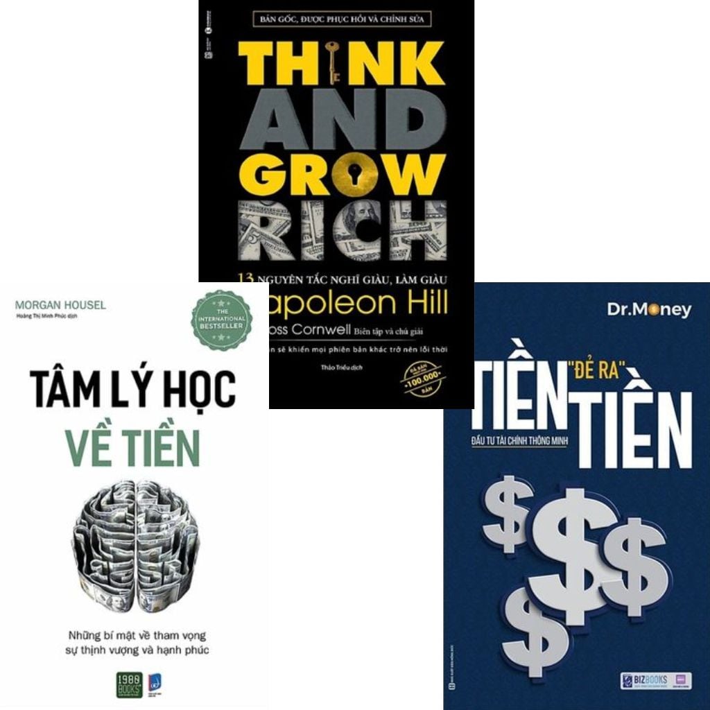Combo 3 Quyển: Tâm Lý Học Về Tiền + Tiền Đẻ Ra Tiền + 13 Nguyên Tắc Nghĩ Giàu, Làm Giàu