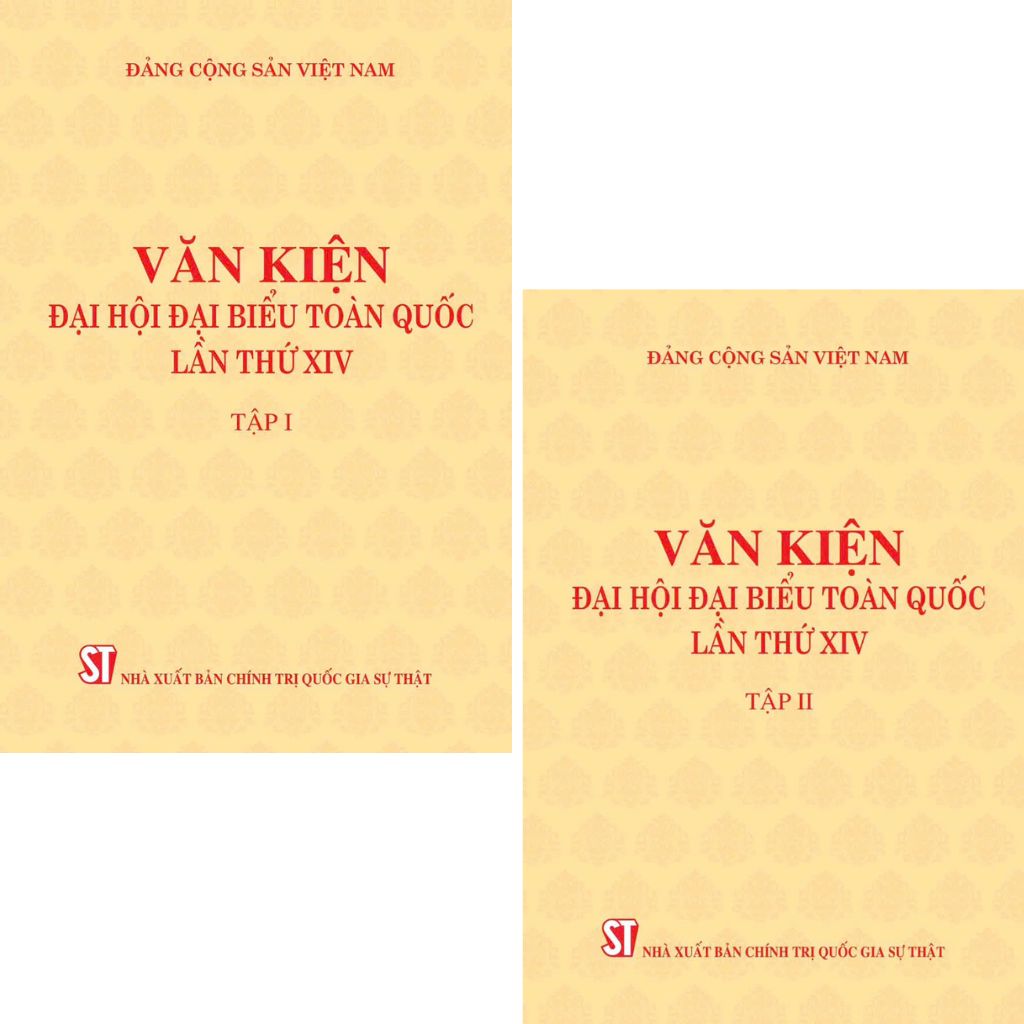 Bộ 2 Tập Văn Kiện Đại Hội Đại Biểu Toàn Quốc Lần Thứ XIV - Đảng Cộng sản Việt Nam