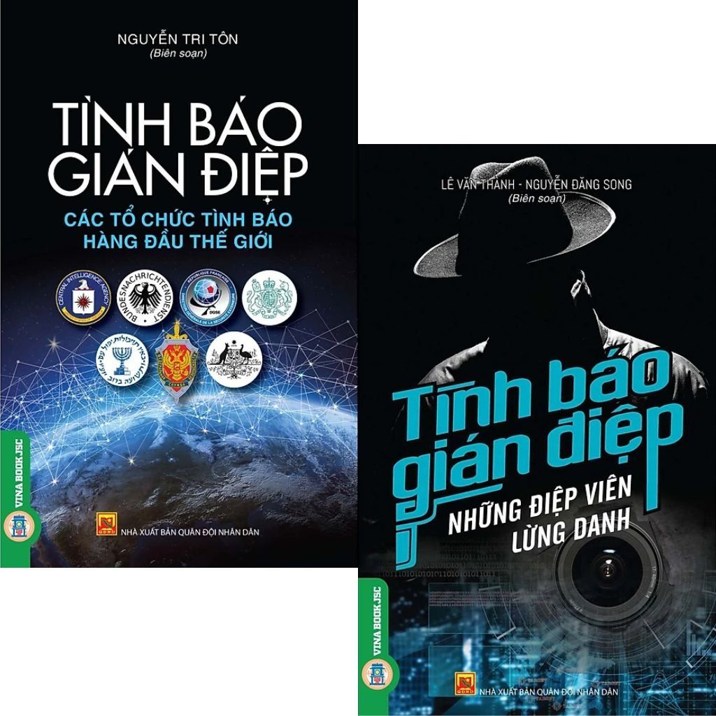  Combo 2 Cuốn Tình Báo Gián Điệp ( Những Điệp Viên Lừng Danh + Các Tổ Chức Tình Báo Hàng Đầu Thế Giới ) 