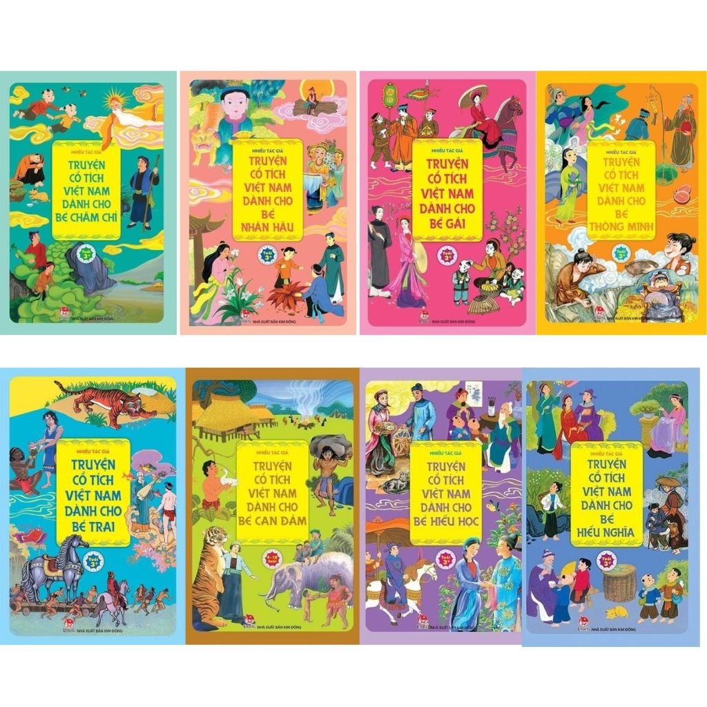 Combo 5 Cuốn Truyện Cổ Tích Việt Nam Dành Cho Bé ( Chăm Chỉ + Gái + Trai + Nhân Hậu + Thông Minh + Can Đảm + Hiếu Học + Hiếu Nghĩa ) )